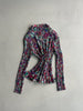 ISSEY MIYAKE FÈTE - S/S 2008 ABSTRACT PRINT BUTTONED BLOUSE