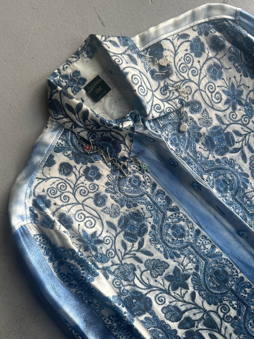 JEAN PAUL GAULTIER - S/S 2003 MATADOR ROSARY BIJOU METAL CHARM LONG SLEEVE SHIRT
