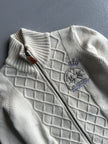 LA MARTINA - 1990s CHUNKY KNIT ZIPPED CARDIGAN