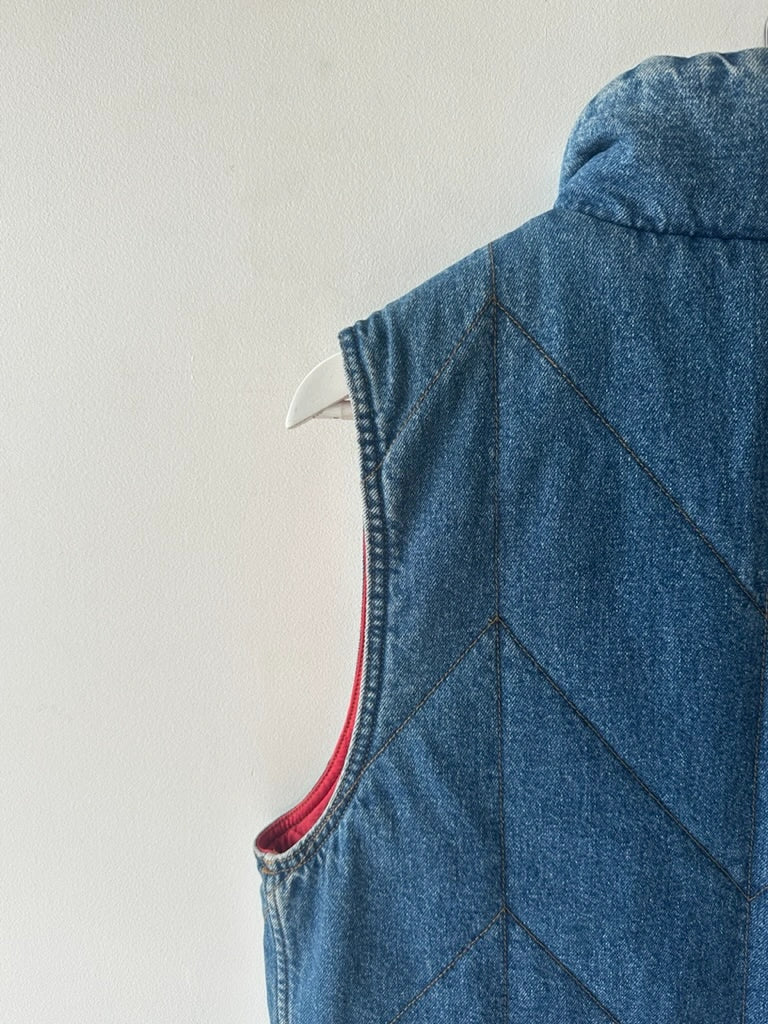 ARMANI JEANS - 1990s DENIM VEST GILET JACKET