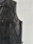 1990s LEATHER ZIPPED VEST