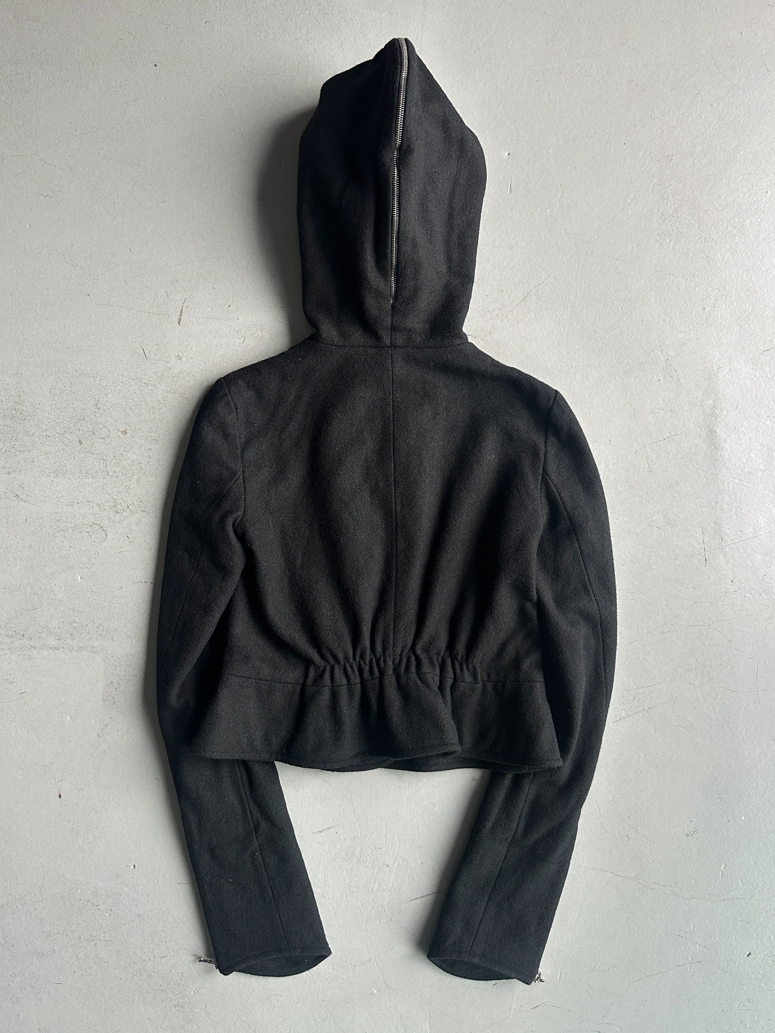 EMPORIO ARMANI - early 2000s FISHTAIL HOOD WOOL JACKET