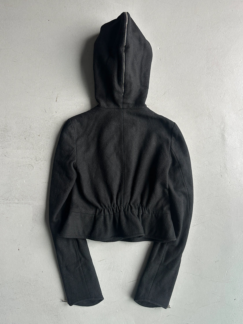 EMPORIO ARMANI - early 2000s FISHTAIL HOOD WOOL JACKET