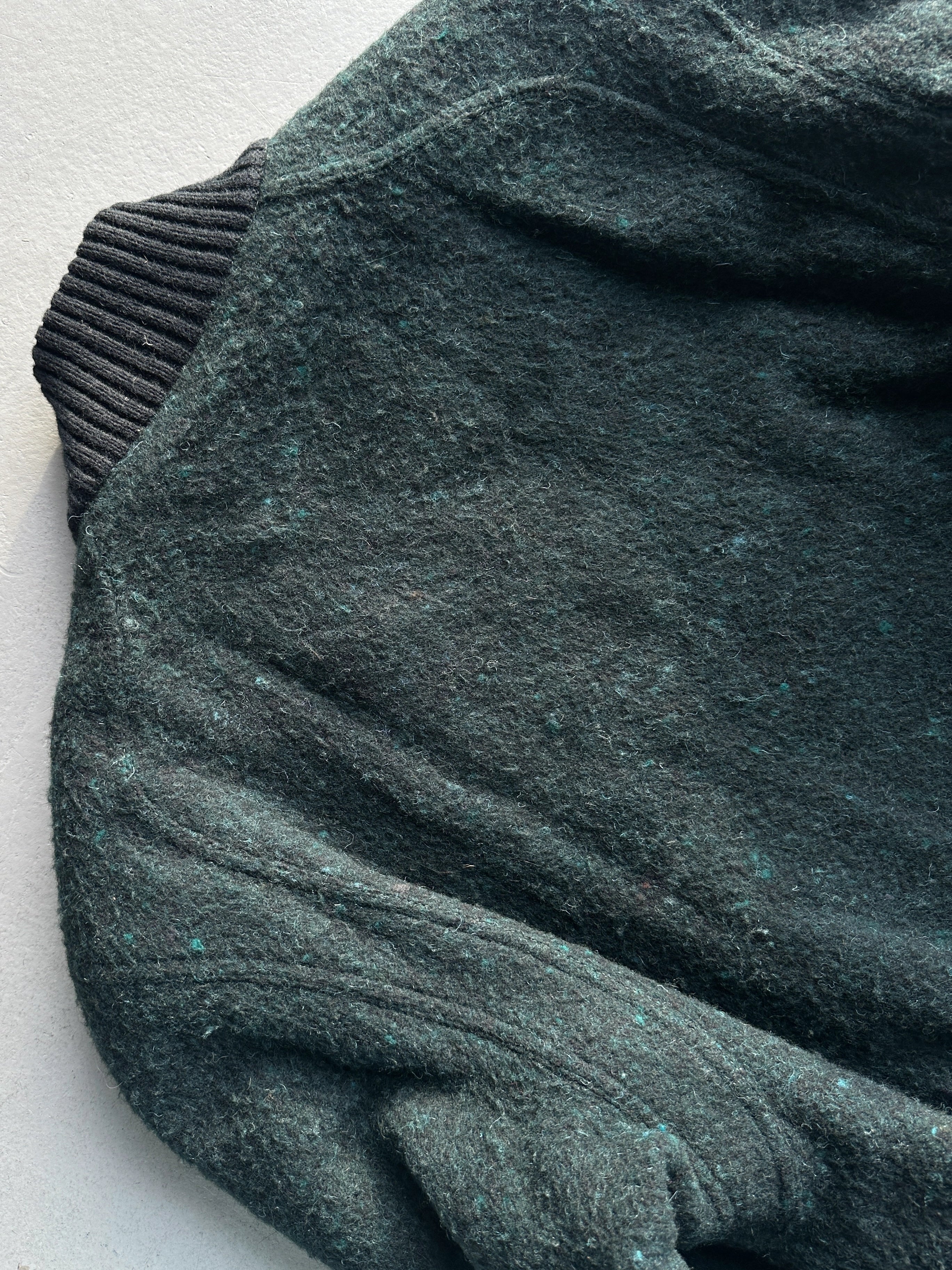 VALENTINO - 1980s BOXY FIT WOOL BOMBER JACKET