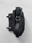 YOHJI YAMAMOTO Y'SACCS - late 1990s-2000s NYLON MESSENGER BAG WITH LEATHER FRONT PANEL