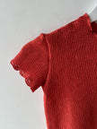 EMPORIO ARMANI - late 1980s PLEATED TEXTURE CROP FIT TOP