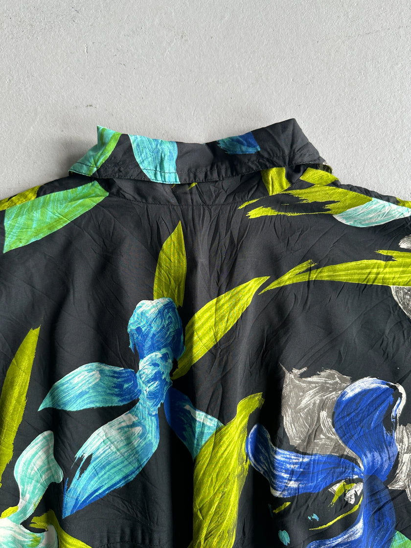 ISSEY MIYAKE - S/S 1996 FLORAL PRINT BOXY FIT LIGHT JACKET