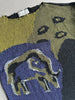 ICEBERG BY J.C. DE CASTELBAJAC - 1980s DISTRESSED COLLAR KNIT JUMPER