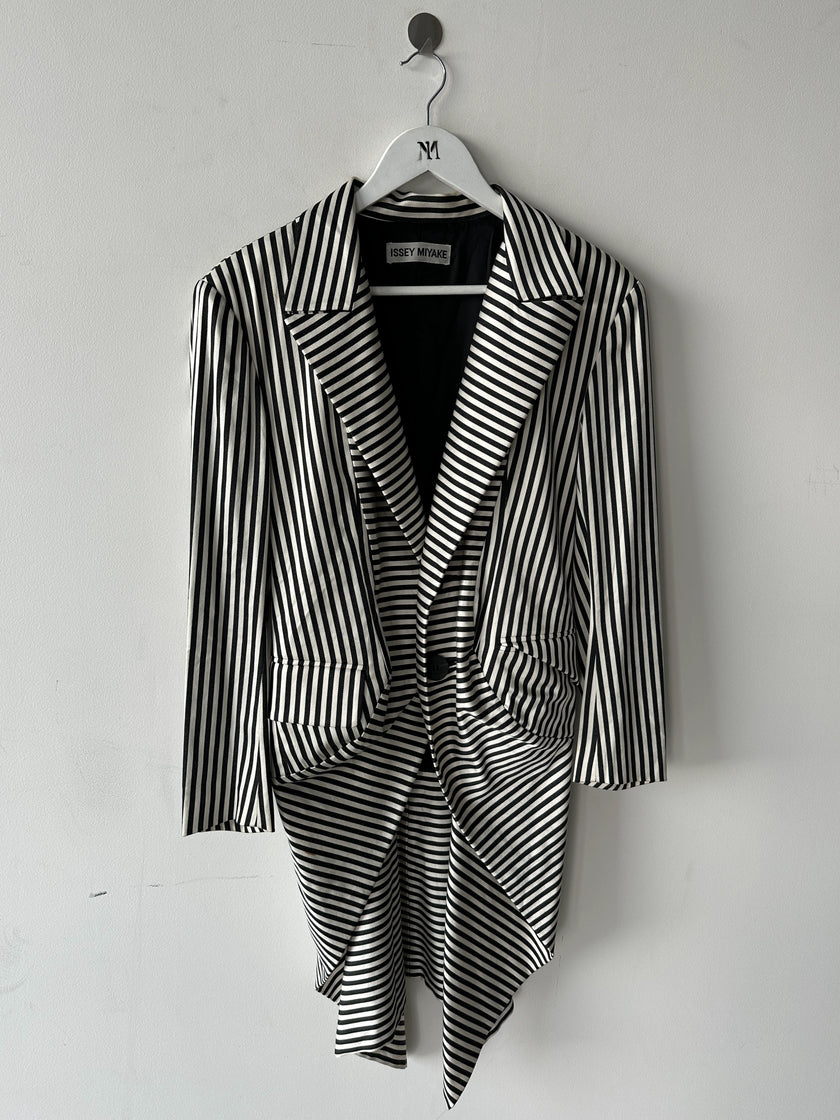 ISSEY MIYAKE - F/W 1995 TAILCOAT STRIPED BLAZER
