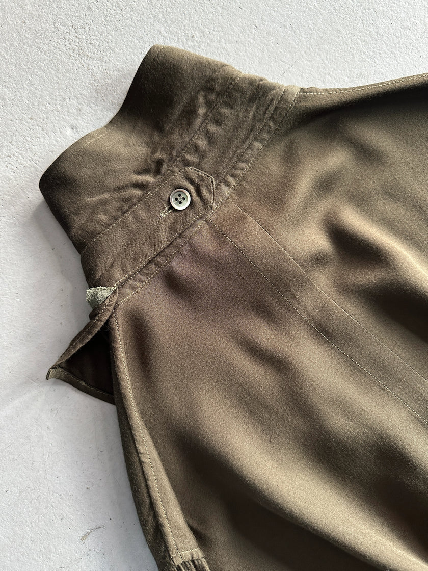 YOHJI YAMAMOTO Y'S - S/S 2001 ASYMMETRICAL SHIRT WITH DETACHABLE DETAIL AT COLLAR