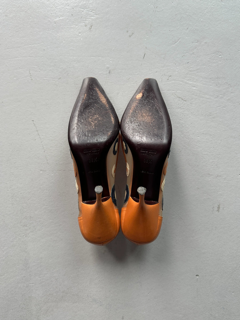 MIU MIU - 1990s WAFFLE COURT HEELS
