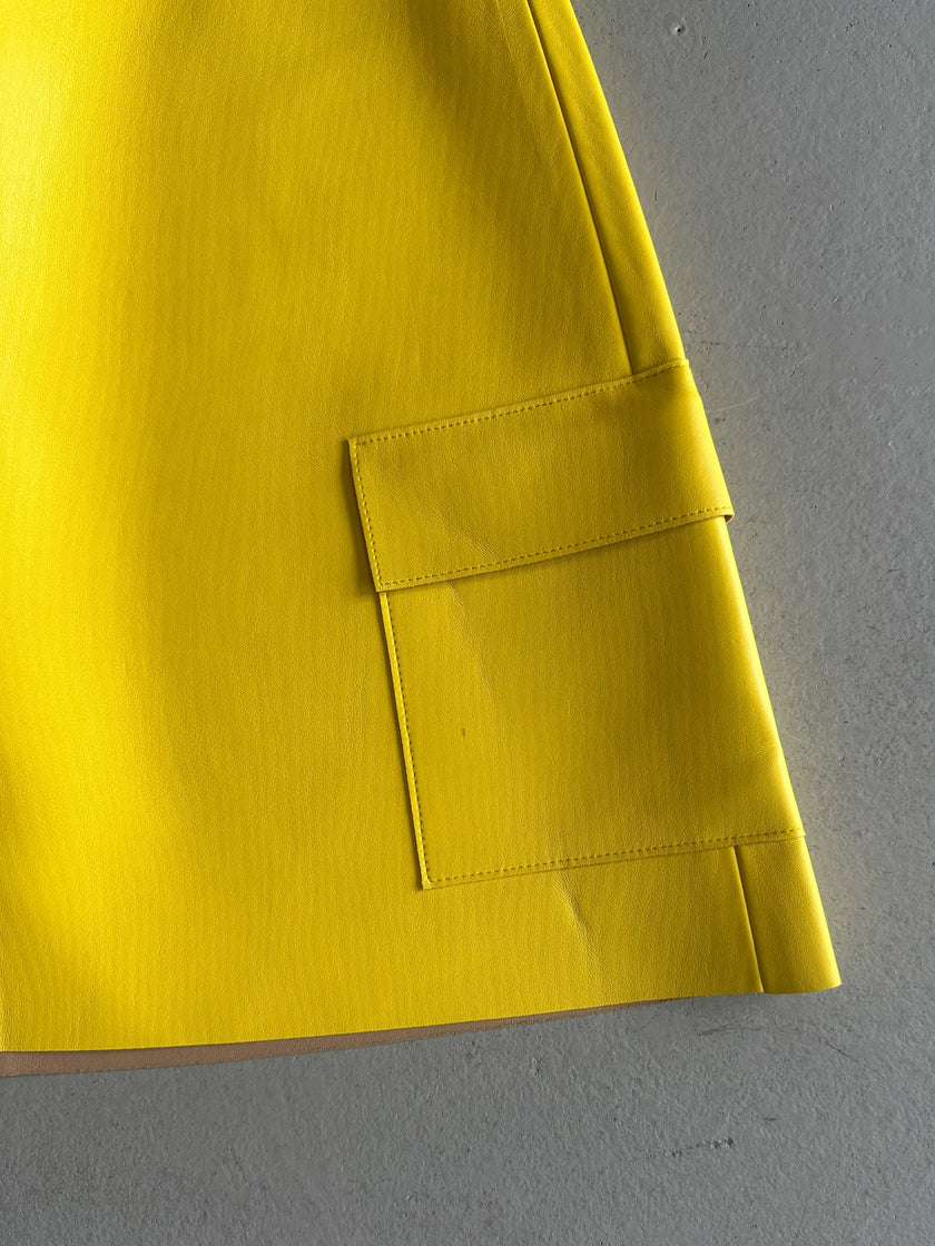 MSGM - 2000s FAUX LEATHER MINI SKIRT