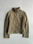 MOSCHINO - 2000s FITTED JACKET WITH OVERSIZED BUTTON DETAILS