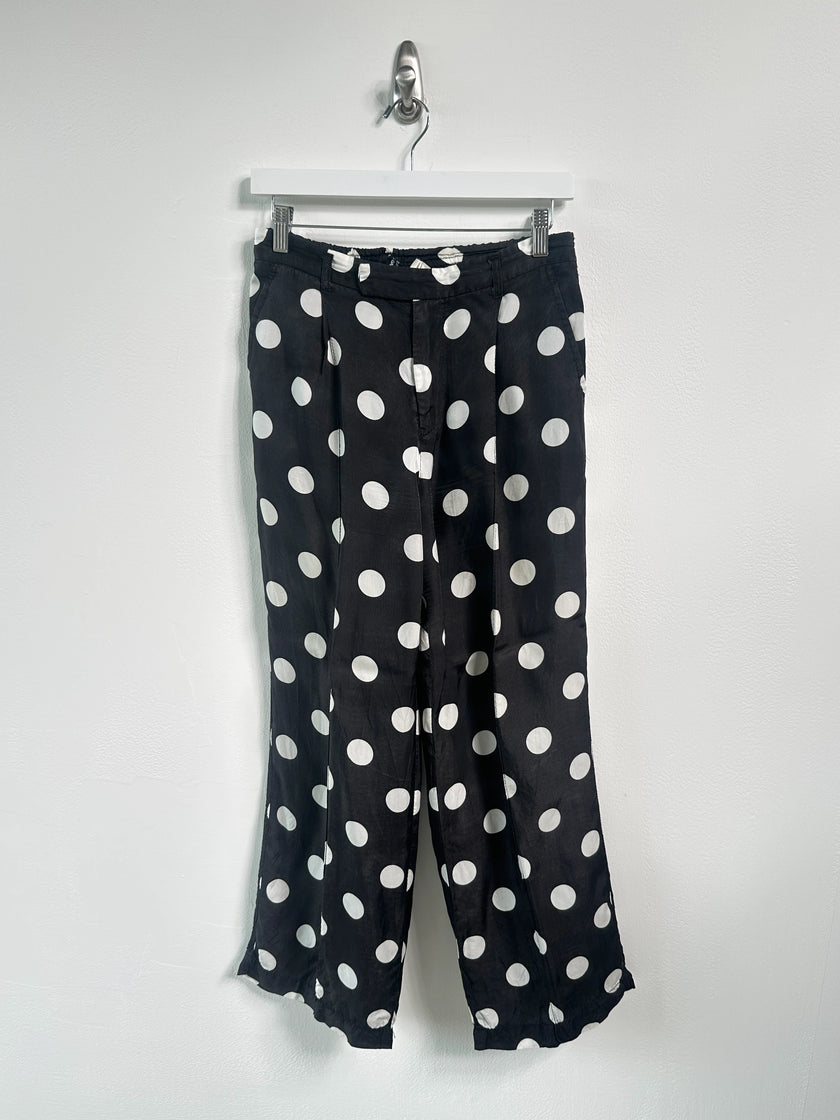 COMME DES GARÇONS - S/S 2005 POLKA DOT SATIN TROUSERS