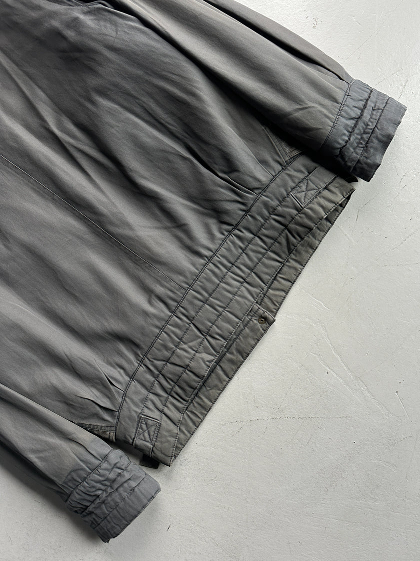 ESCADA - 1980s CONTRASTING LEATHER FRONT LAYERED JACKET