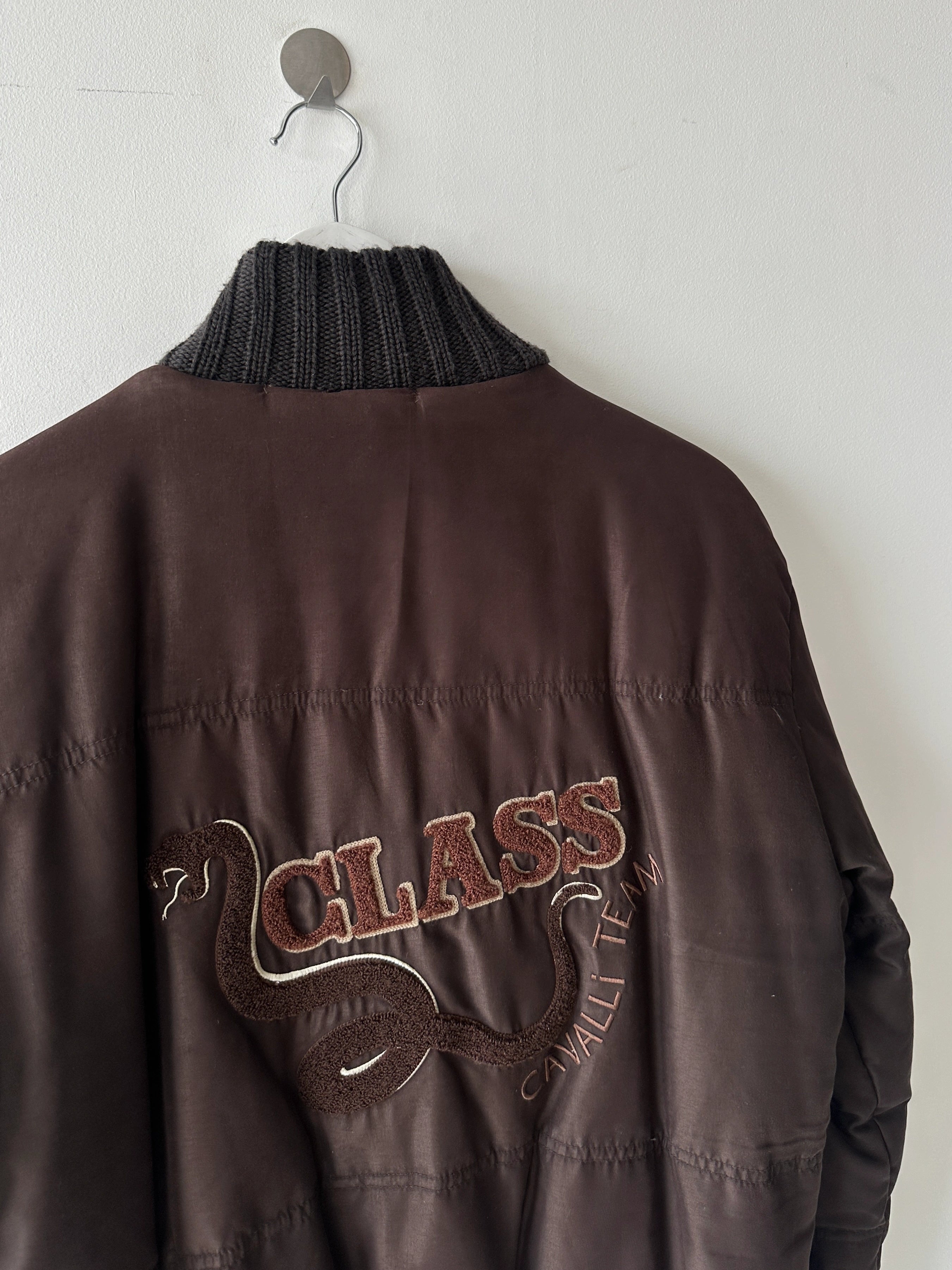 ROBERTO CAVALLI - 1990s BOMBER JACKET WITH KNITTED COLLAR