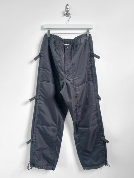 FINAL HOME - early 2000s TECHNICAL TROUSERS WITH SIDE BUTTON DETAILS
