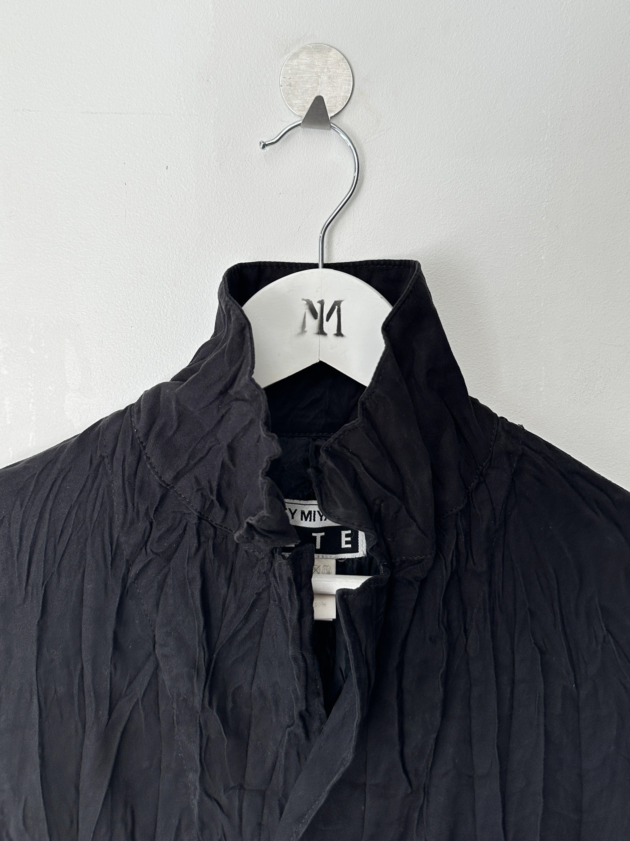 ISSEY MIYAKE - A/W 2005 FAUX SUEDE CRINKLED JACKET