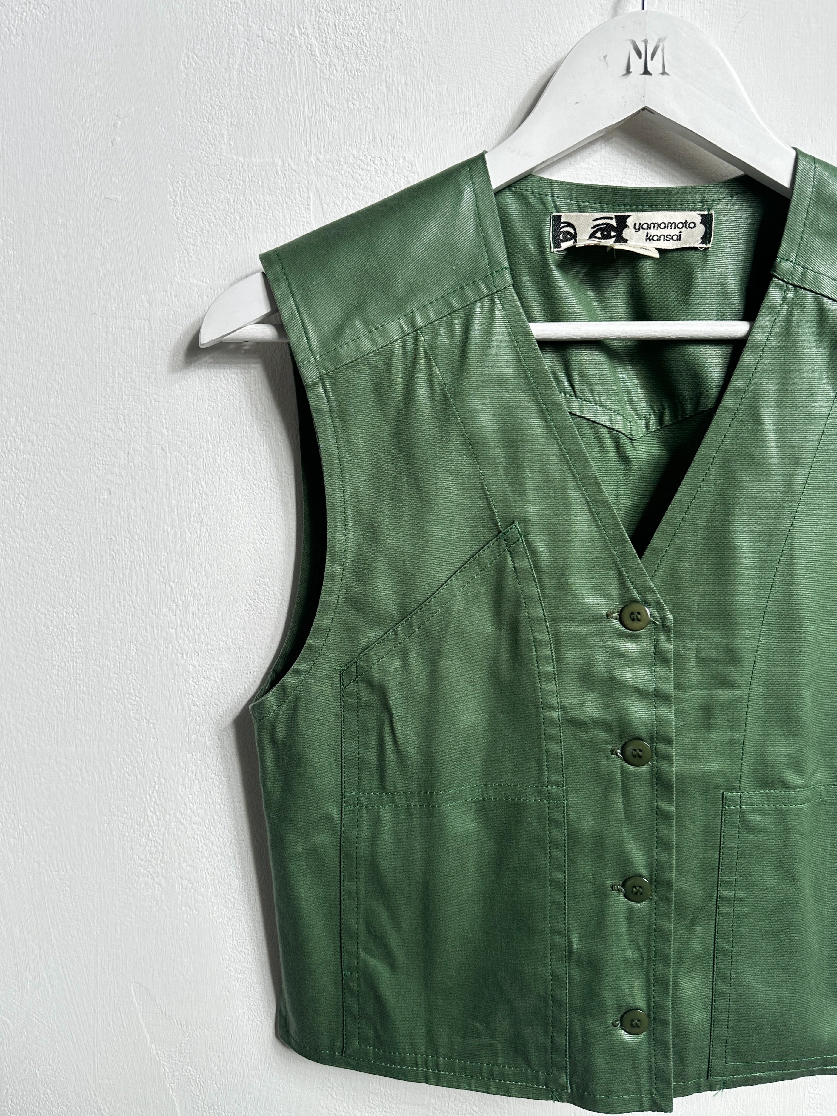 KANSAI YAMAMOTO - late 1970s TWO PIECE SET WITH WAISTCOAT AND HIGH WAIST TROUSERS