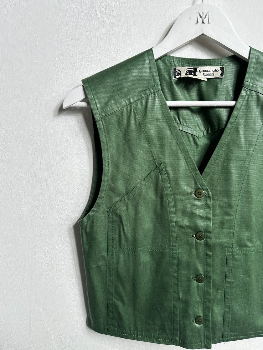 KANSAI YAMAMOTO - late 1970s TWO PIECE SET WITH WAISTCOAT AND HIGH WAIST TROUSERS