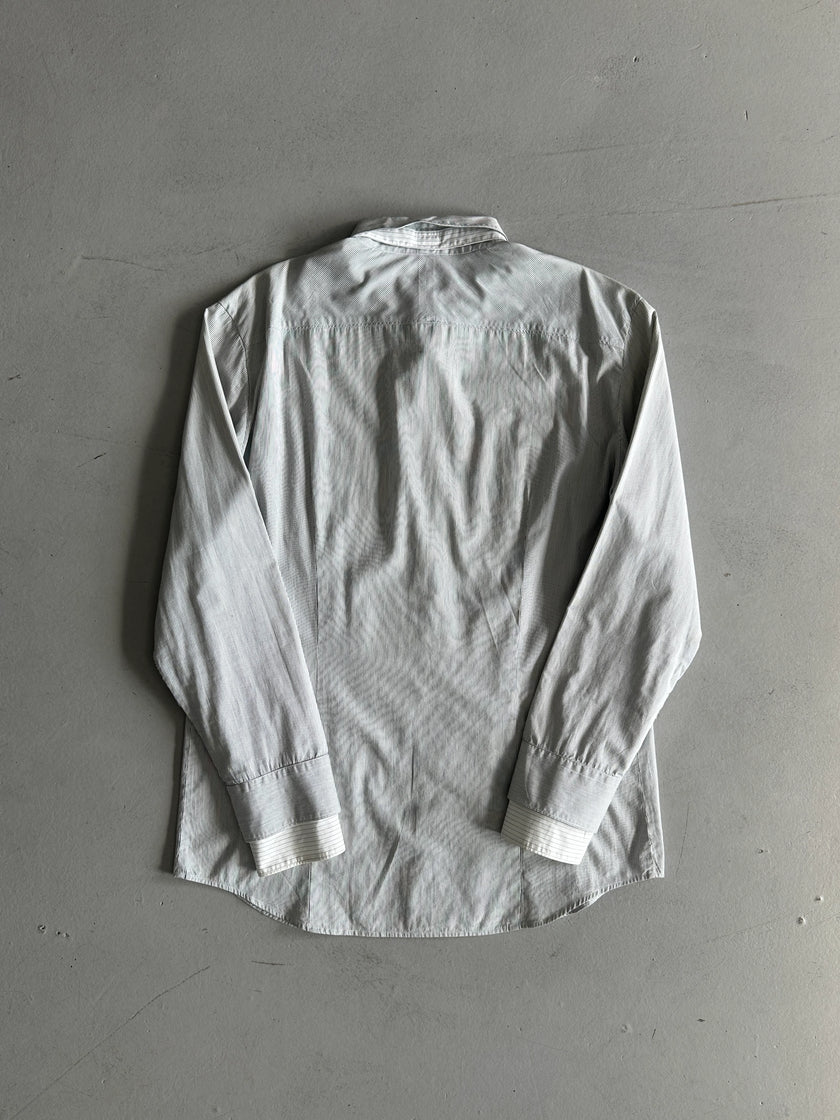 NEIL BARRETT - 2000s DOUBLE SLEEVE STRIPED SHIRT