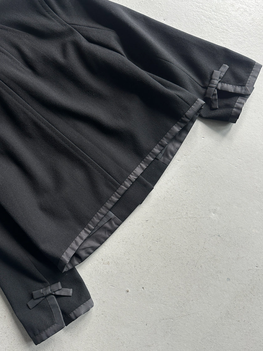 LOUIS VUITTON by MARC JACOBS - A/W 2004 CROP FIT WOOL BLAZER WITH LEAF BUTTONS DETAIL