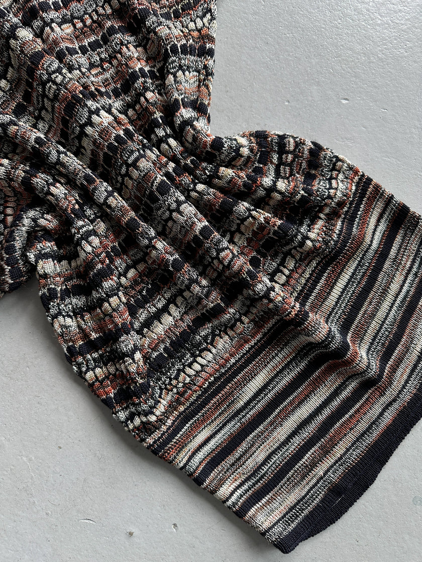 MISSONI - 1990s SHORT SLEEVE KNIT TOP