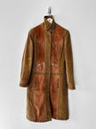 DOLCE & GABBANA - F/W 2002 CORDUROY COAT WITH CONTRASTING SUEDE FRONT PANEL