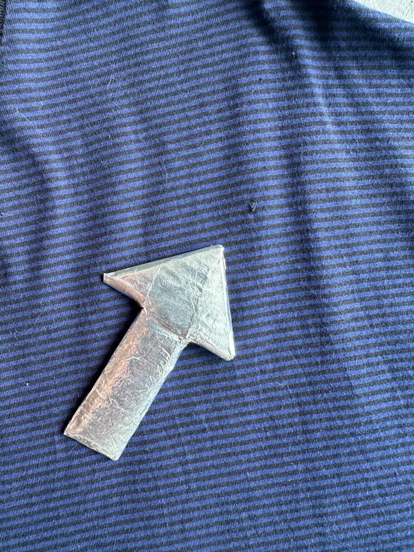 JEAN PAUL GAULTIER JUNIOR - S/S 1989 RIBBED NECK STRIPED T-SHIRT