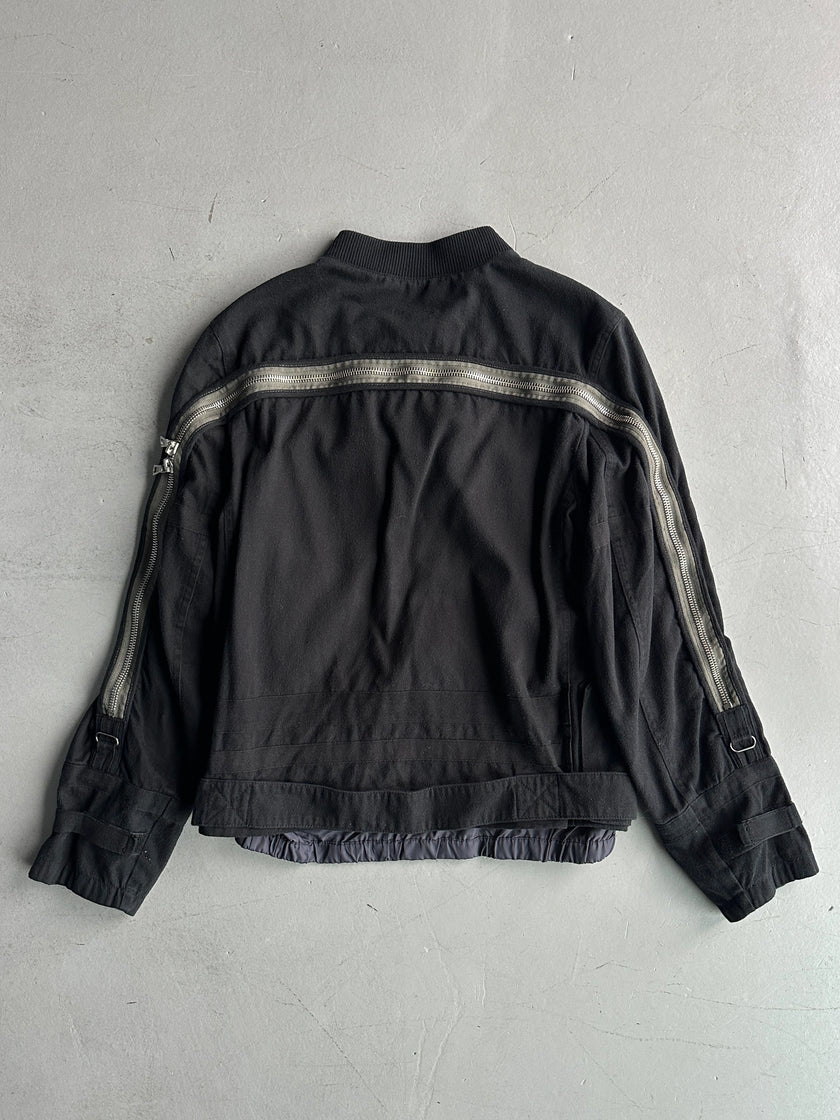 DRIES VAN NOTEN - F/W 2014 LAYERED JACKET WITH ZIP RUNNING FROM SLEEVE TO BACK