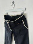 ANDREW MACKENZIE - early 2000s LOW RISE TROUSERS WITH CONTRASTING TRIM DETAILS