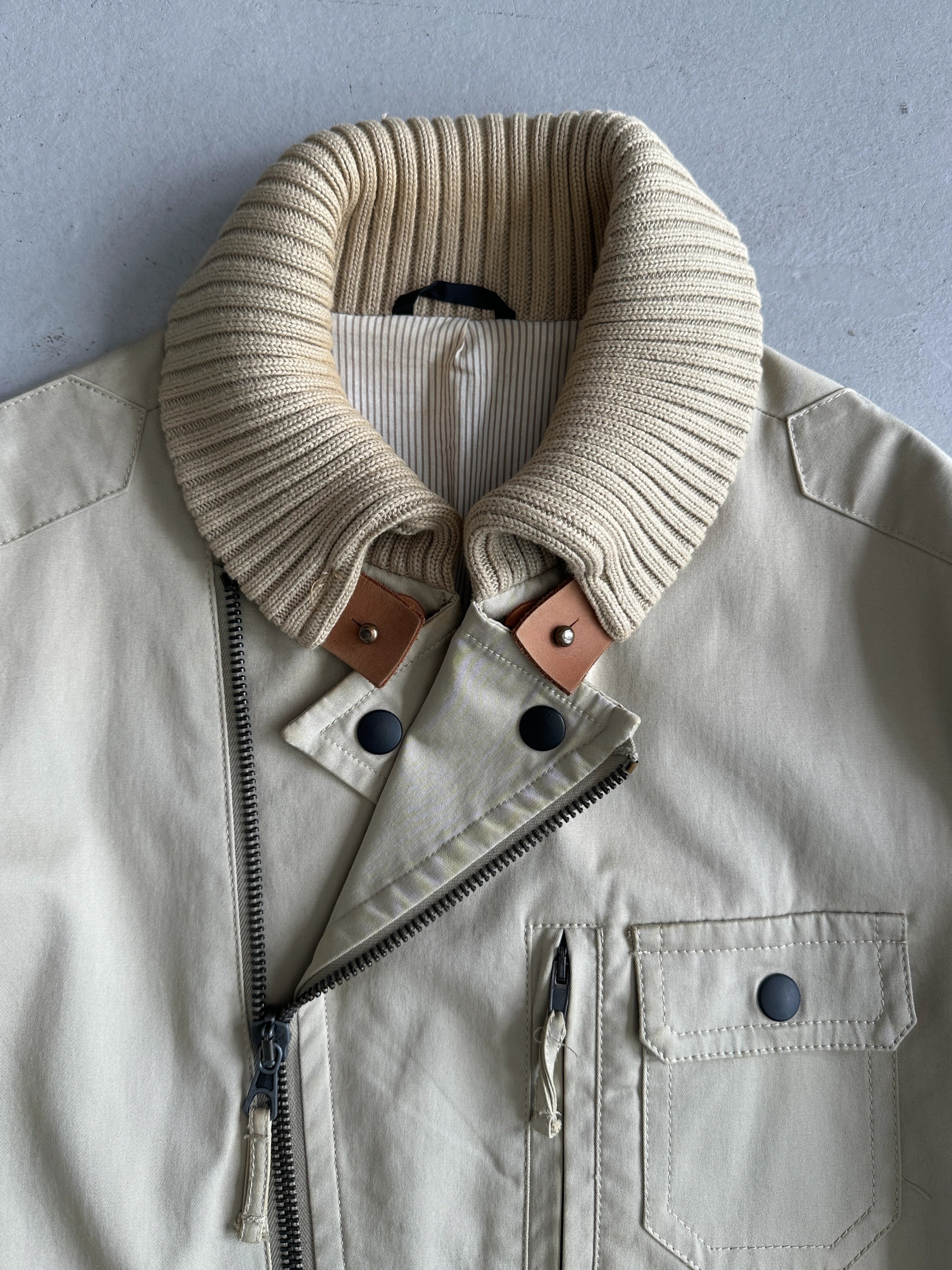 DANIELE ALESSANDRINI - 1990s BOMBER JACKET WITH RIBBED KNIT COLLAR