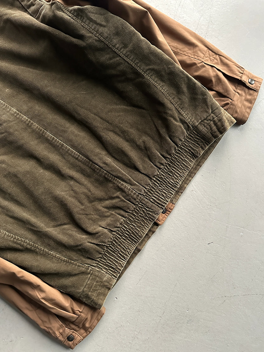 YVES SAINT LAURENT - 1980s CORDUROY JACKET WITH CONTRASTING SLEEVE