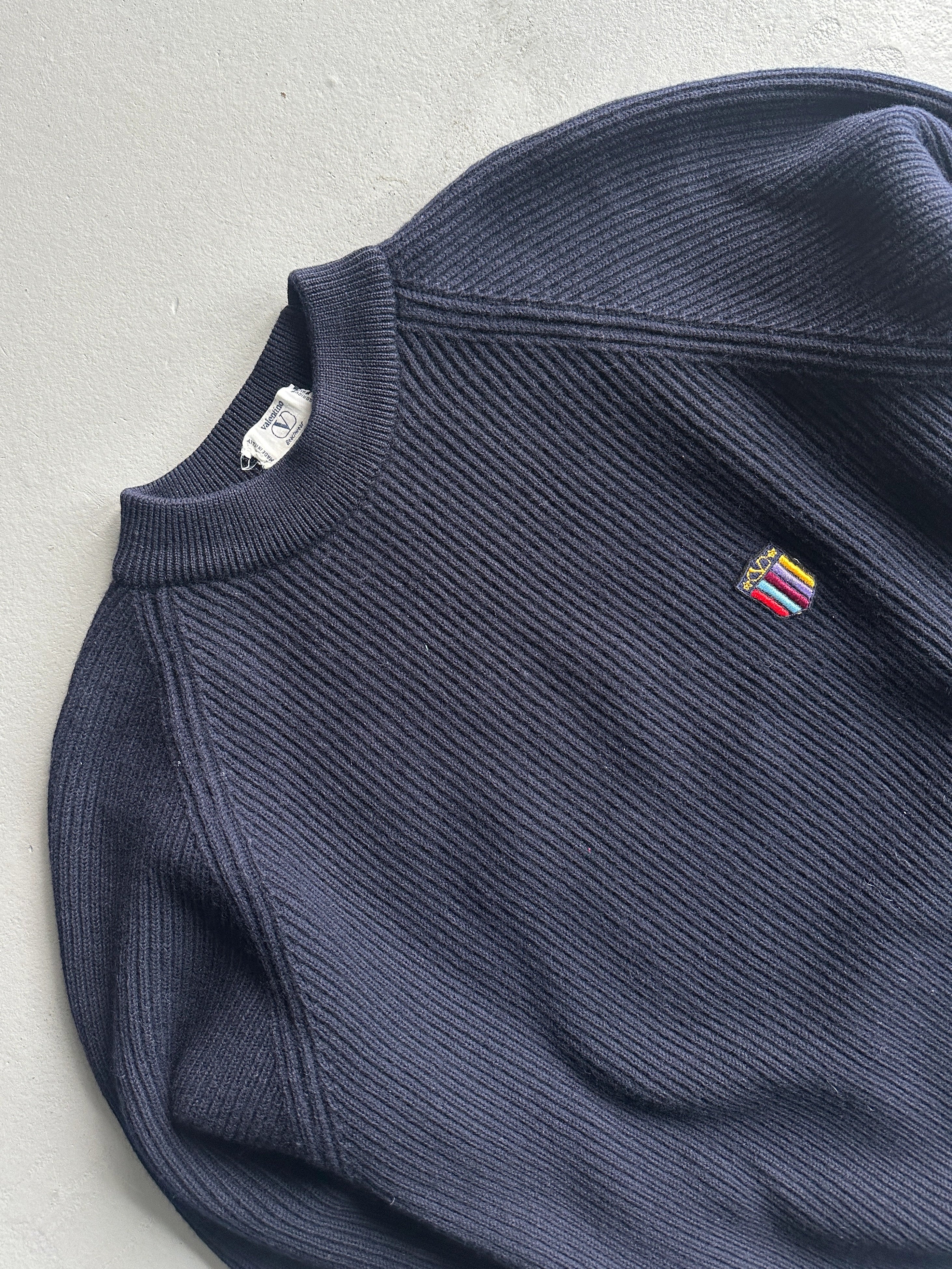 VALENTINO - 1980s MOCK NECK KNIT JUMPER