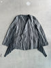 YOHJI YAMAMOTO Y's - S/S 2010 ASYMMETRICAL FRONT CRINKLED CARDIGAN