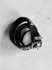 ITALIAN LABEL 2000s LEATHER BELT WITH PYRAMID STUDS