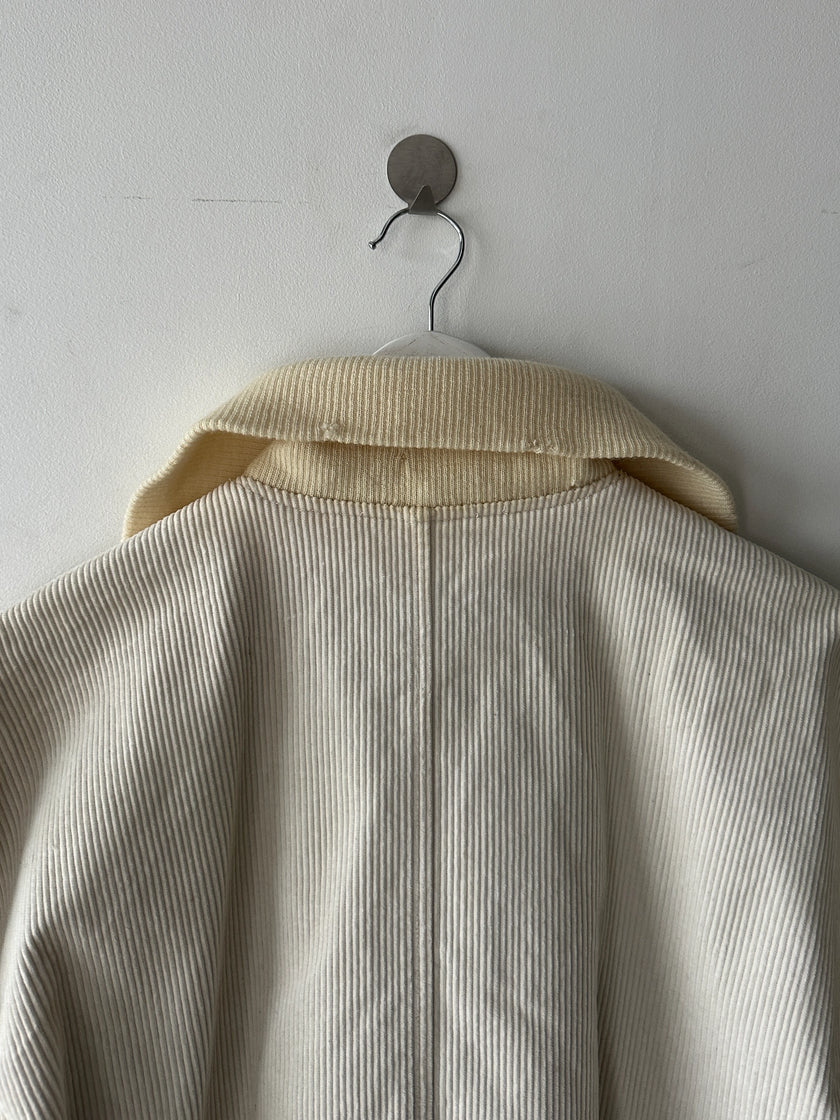 ISSEY MIYAKE - 1990s CROP FIT CORDUROY JACKET WITH SQUARE COLLAR