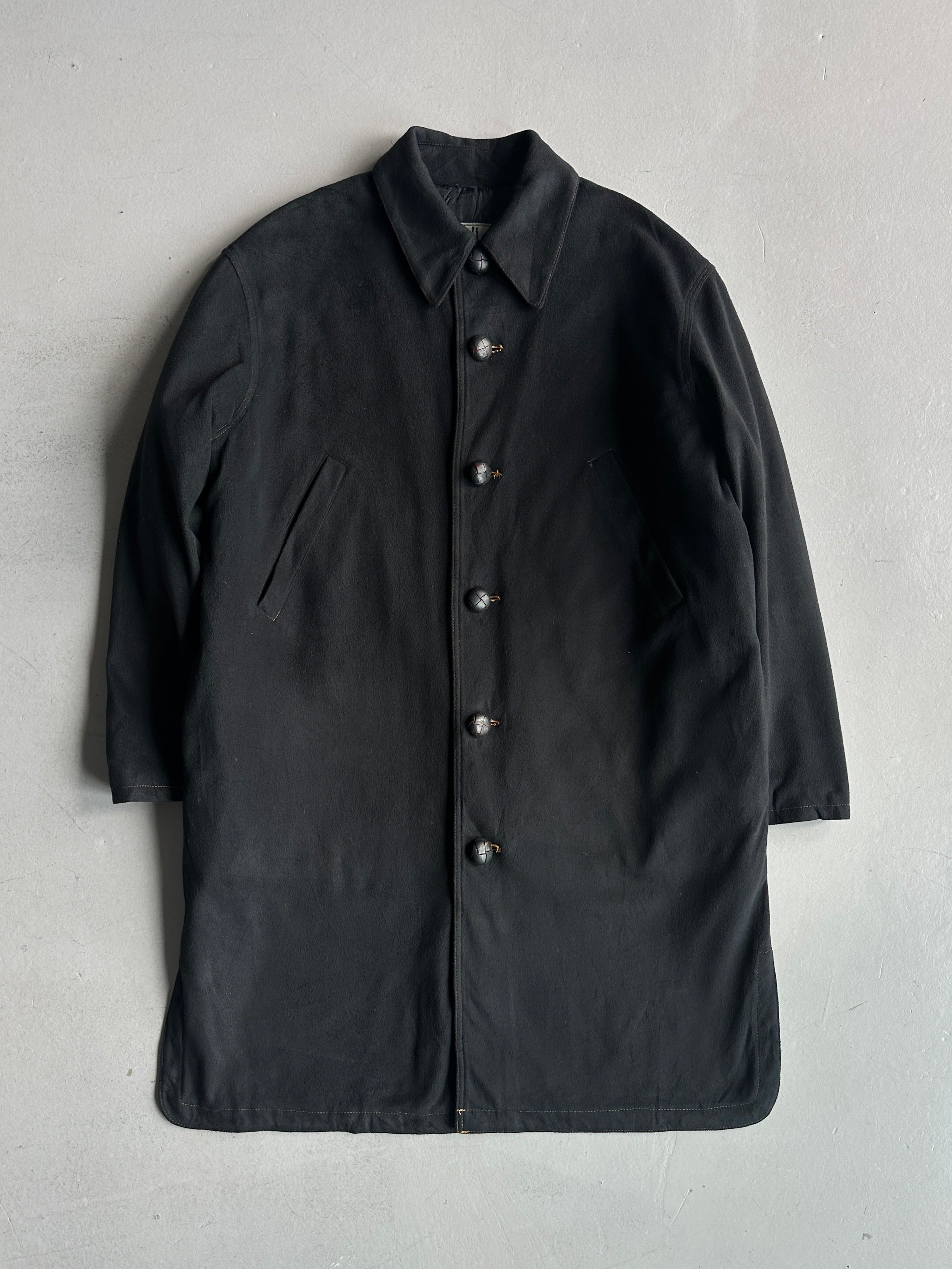 JEAN PAUL GAULTIER JEANS - 1990s LONG COAT WITH CONTRASTING SEAMS