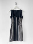 JOHN RICHMOND - 2000s PANELLED DRESS WITH LACING DETAILS AT WAIST