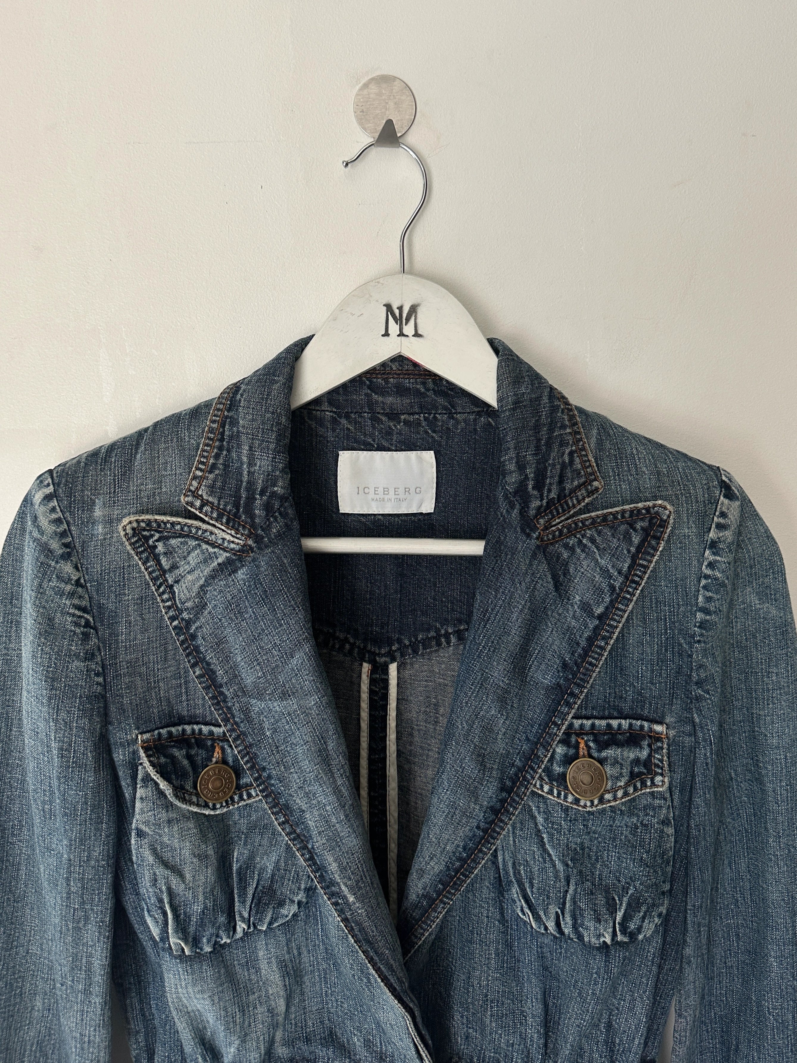 ICEBERG  - S/S 2006 DOUBLE BREASTED WAIST DENIM JACKET