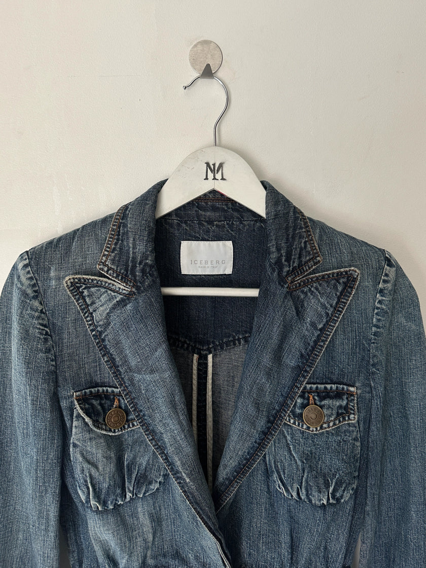 ICEBERG  - S/S 2006 DOUBLE BREASTED WAIST DENIM JACKET