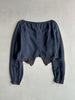EMPORIO ARMANI - S/S 2003 CROP FIT ZIPPED LAYERED TOP