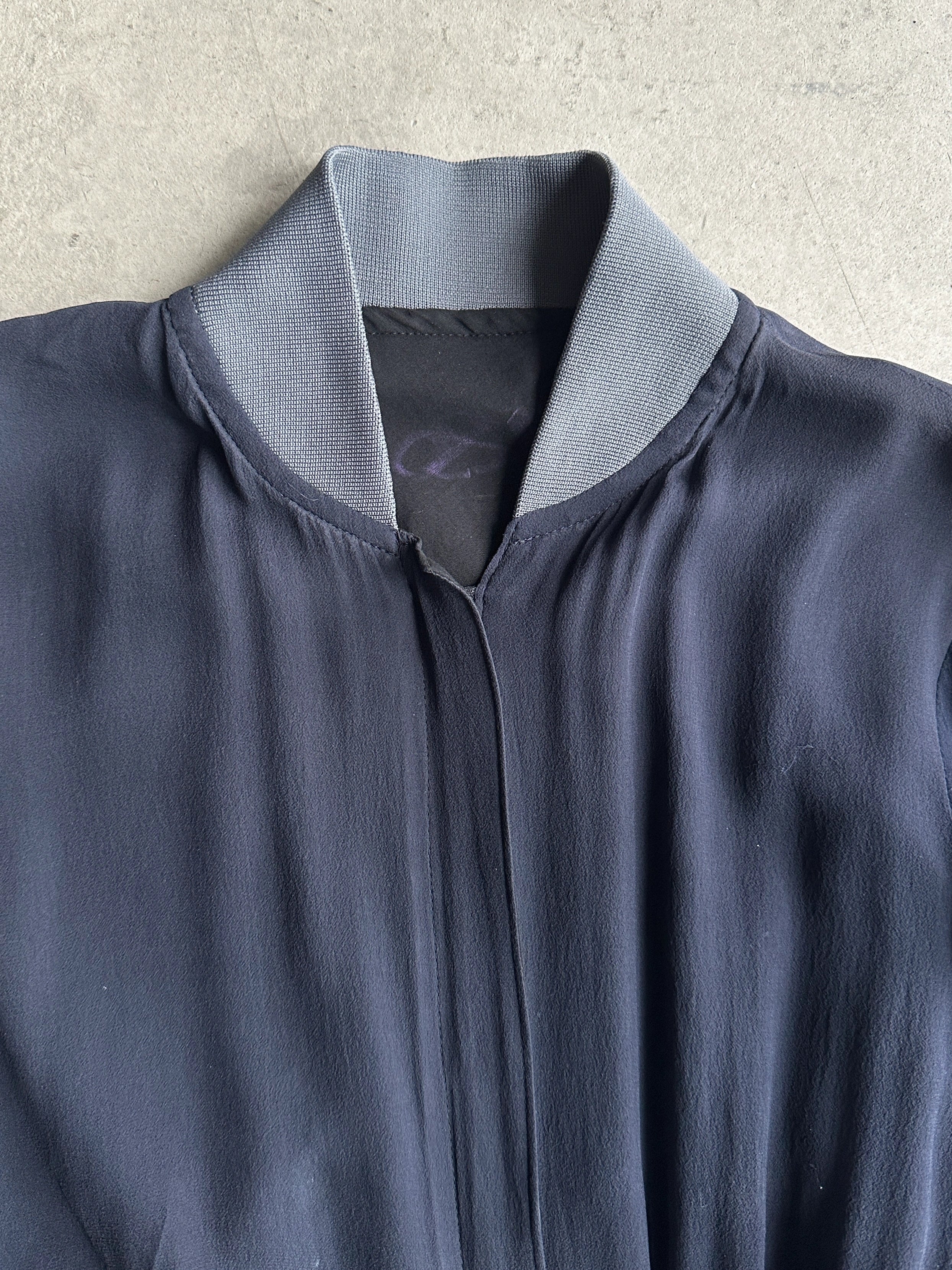 YOHJI YAMAMOTO - S/S 2001 ASYMMETRICAL BACK SILK BLOUSE CARDIGAN