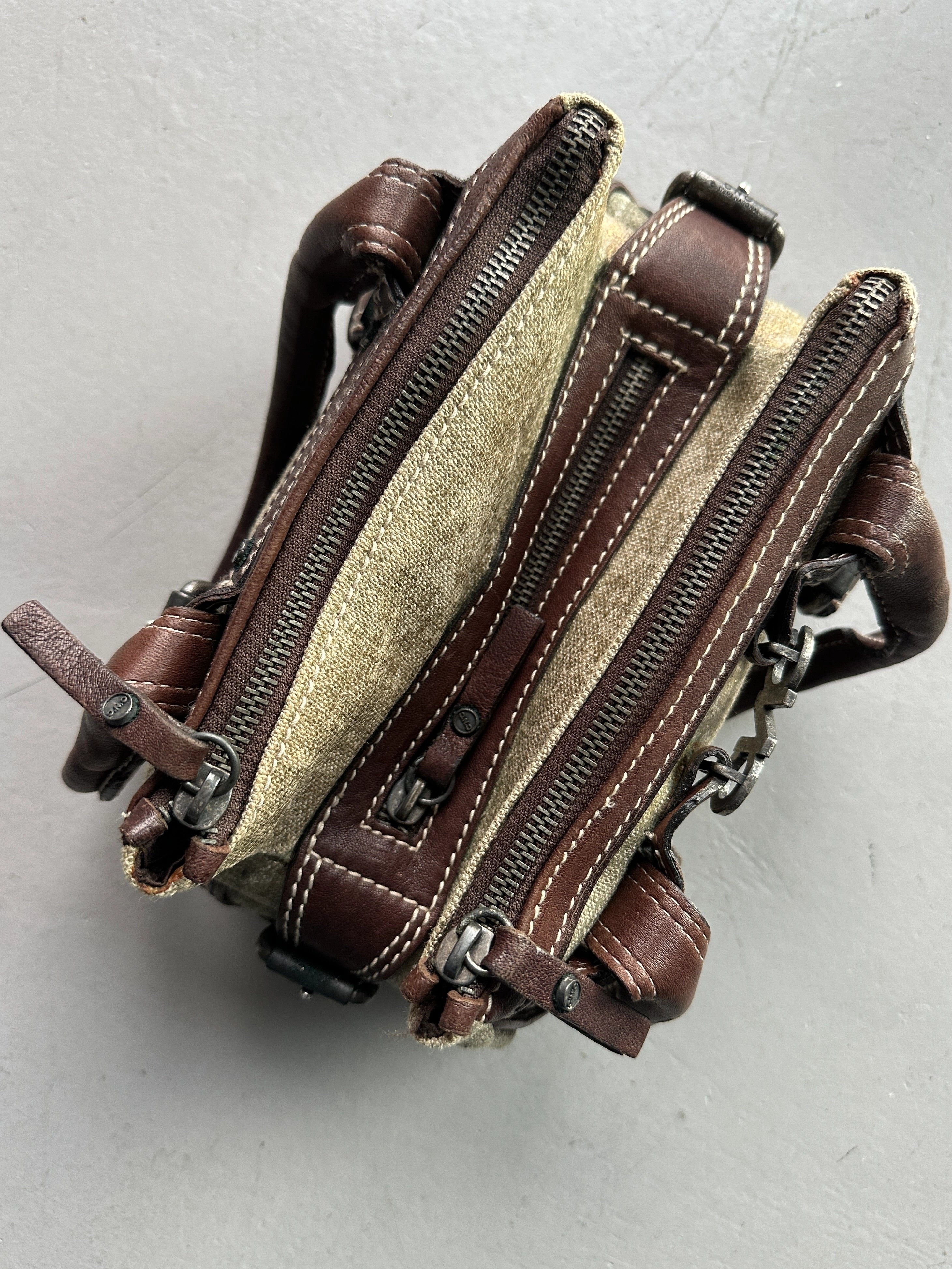 C'N'C COSTUME NATIONAL - S/S 2006 TRIPLE COMPARTMENT STRUCTURED MINI BAG