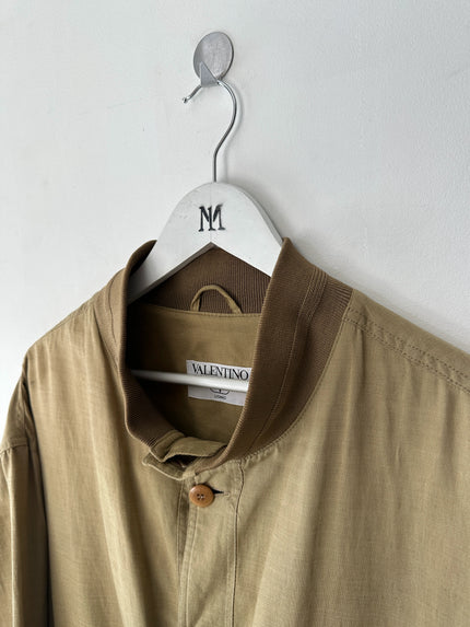 VALENTINO - 1990s LINEN BOMBER JACKET