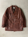 ARMANI JEANS -1990s STRAIGHT FIT LEATHER JACKET