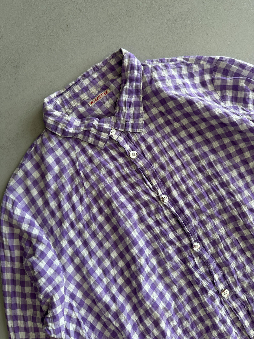 KAPITAL - 1990s DRAPING SIDES ASYMMETRICAL SHIRT