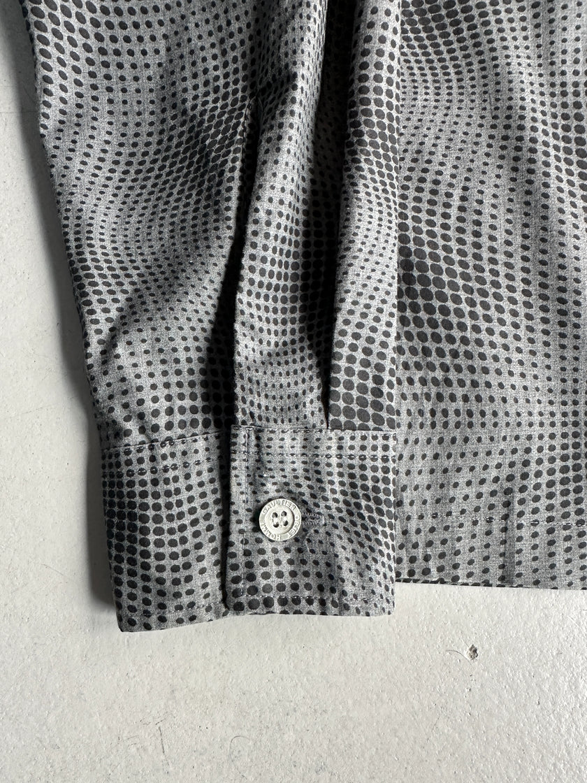 JEAN PAUL GAULTIER OBJET - 1990s CYBER DOTS SURREALIST ZIPPED SHIRT