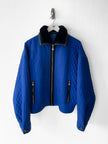 ISTANTE by GIANNI VERSACE - early 1990s CROP FIT BOMBER JACKET WITH CONTRASTING PLUSH COLLAR