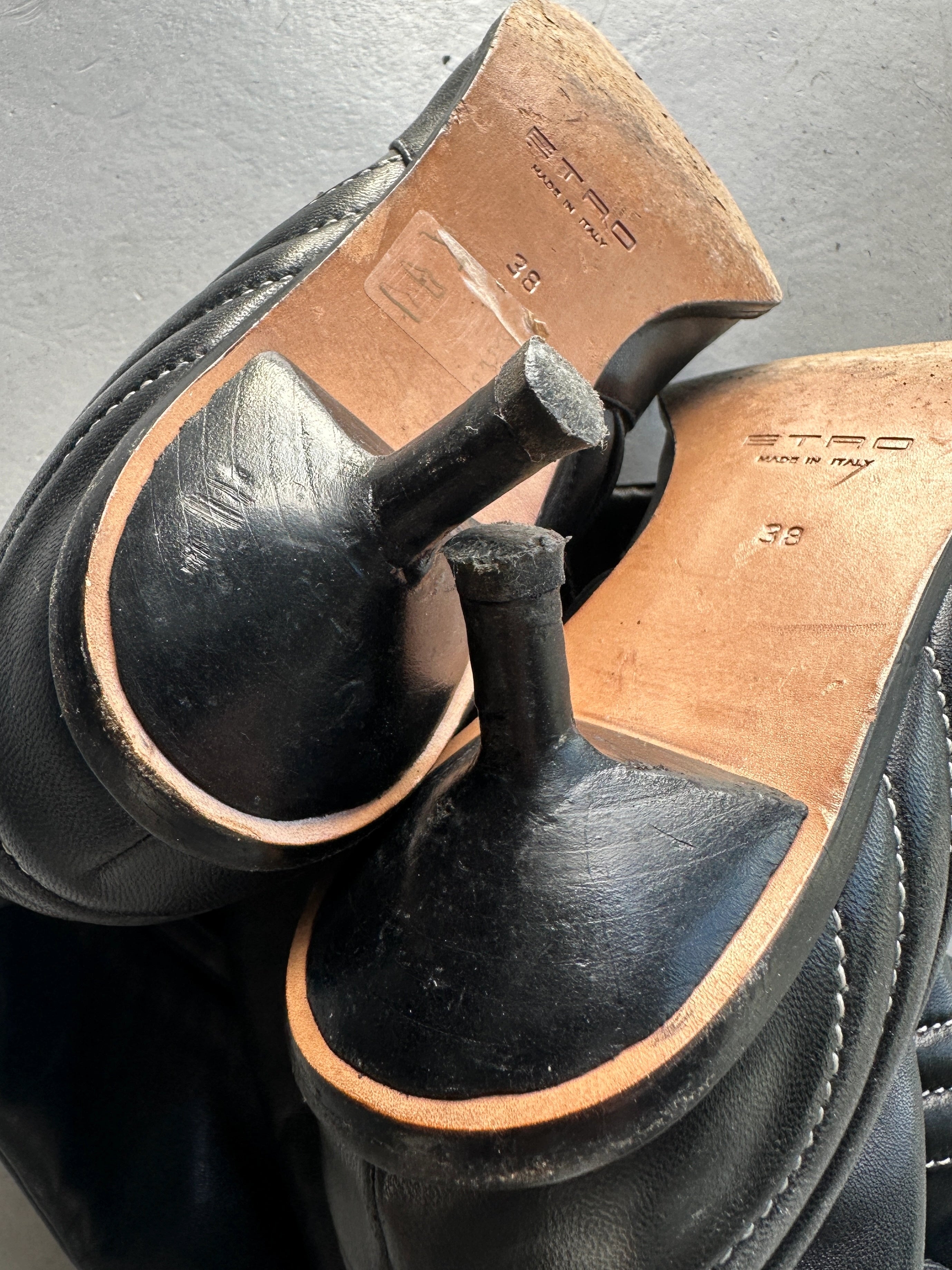 ETRO - F/W 2001 POINTED TOE KITTEN HEELS BOOTS